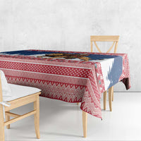 Liberia Christmas Tablecloth Black Santa Riding Lion - Merry Christmas - Wonder Print Shop