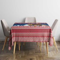 Liberia Christmas Tablecloth Black Santa Riding Lion - Merry Christmas - Wonder Print Shop