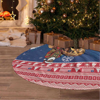 Liberia Christmas Tree Skirt Black Santa Riding Lion - Merry Christmas - Wonder Print Shop