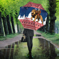 Liberia Christmas Umbrella Black Santa Riding Lion - Merry Christmas - Wonder Print Shop