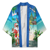 Mayotte Christmas Kimono Santa Chill on Tropical Beach - Wonder Print Shop