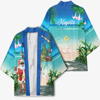 Mayotte Christmas Kimono Santa Chill on Tropical Beach - Wonder Print Shop
