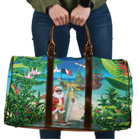 Mayotte Christmas Travel Bag Santa Chill on Tropical Beach - Wonder Print Shop