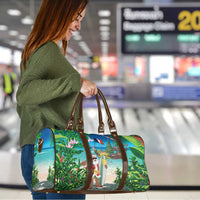 Mayotte Christmas Travel Bag Santa Chill on Tropical Beach - Wonder Print Shop