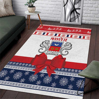 Mayotte Christmas Area Rug Joyeux Noel - Wonder Print Shop