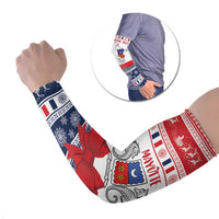 Personalized Mayotte Christmas Arm Sleeves Joyeux Noel - Wonder Print Shop