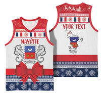 Personalized Mayotte Christmas Basketball Jersey Joyeux Noel - Wonder Print Shop