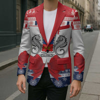 Personalized Mayotte Christmas Blazer Joyeux Noel - Wonder Print Shop