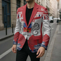 Personalized Mayotte Christmas Blazer Joyeux Noel - Wonder Print Shop