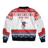 Personalized Mayotte Christmas Bomber Jacket Joyeux Noel - Wonder Print Shop