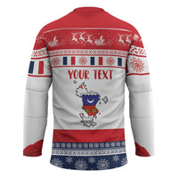Personalized Mayotte Christmas Hockey Jersey Joyeux Noel - Wonder Print Shop
