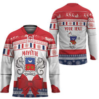 Personalized Mayotte Christmas Hockey Jersey Joyeux Noel - Wonder Print Shop