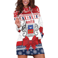 Personalized Mayotte Christmas Hoodie Dress Joyeux Noel - Wonder Print Shop