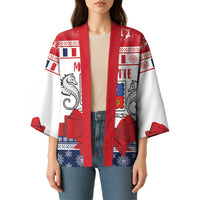 Personalized Mayotte Christmas Kimono Joyeux Noel - Wonder Print Shop