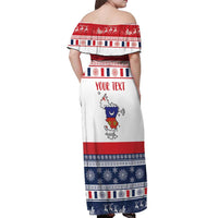 Personalized Mayotte Christmas Off Shoulder Maxi Dress Joyeux Noel - Wonder Print Shop