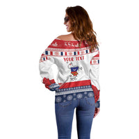Personalized Mayotte Christmas Off Shoulder Sweater Joyeux Noel - Wonder Print Shop