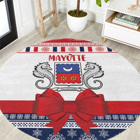 Mayotte Christmas Round Carpet Joyeux Noel - Wonder Print Shop