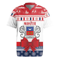 Personalized Mayotte Christmas Rugby Jersey Joyeux Noel - Wonder Print Shop