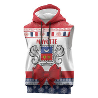 Personalized Mayotte Christmas Sleeveless Hoodie Joyeux Noel - Wonder Print Shop