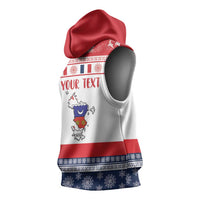 Personalized Mayotte Christmas Sleeveless Hoodie Joyeux Noel - Wonder Print Shop