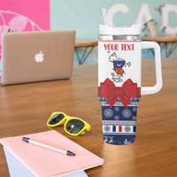 Personalized Mayotte Christmas Tumbler With Handle Joyeux Noel - Wonder Print Shop