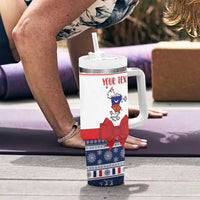 Personalized Mayotte Christmas Tumbler With Handle Joyeux Noel - Wonder Print Shop