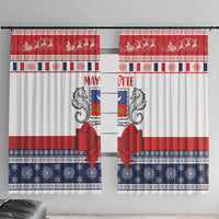 Mayotte Christmas Window Curtain Joyeux Noel - Wonder Print Shop