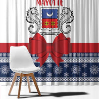 Mayotte Christmas Window Curtain Joyeux Noel - Wonder Print Shop