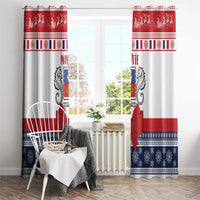Mayotte Christmas Window Curtain Joyeux Noel - Wonder Print Shop