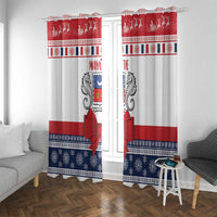 Mayotte Christmas Window Curtain Joyeux Noel - Wonder Print Shop