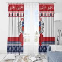 Mayotte Christmas Window Curtain Joyeux Noel - Wonder Print Shop