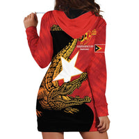 East Timor Independence Day Hoodie Dress 49th Anniversary - Crocodile Curve Style - Wonder Print Shop