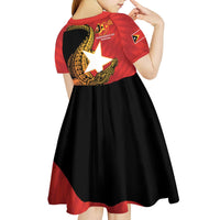 East Timor Independence Day Kid Short Sleeve Dress 49th Anniversary - Crocodile Curve Style - Wonder Print Shop