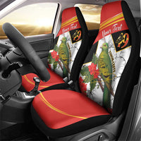 Personalised East Timor Independence Day Car Seat Cover Timor Pigeon Mix Hibiscus Pattern - Wonder Print Shop