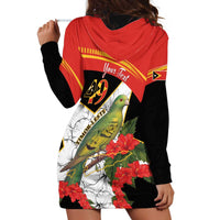 Personalised East Timor Independence Day Hoodie Dress Timor Pigeon Mix Hibiscus Pattern - Wonder Print Shop