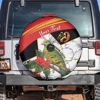 Personalised East Timor Independence Day Spare Tire Cover Timor Pigeon Mix Hibiscus Pattern - Wonder Print Shop