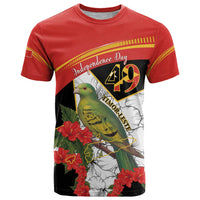 Personalised East Timor Independence Day T Shirt Timor Pigeon Mix Hibiscus Pattern - Wonder Print Shop