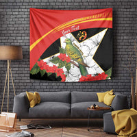 Personalised East Timor Independence Day Tapestry Timor Pigeon Mix Hibiscus Pattern - Wonder Print Shop