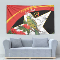 Personalised East Timor Independence Day Tapestry Timor Pigeon Mix Hibiscus Pattern - Wonder Print Shop