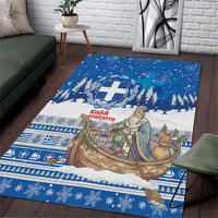 Greece Christmas Area Rug Saint Basil Kala Cristouyenna - Wonder Print Shop