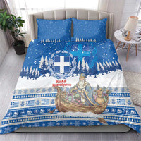 Greece Christmas Bedding Set Saint Basil Kala Cristouyenna - Wonder Print Shop