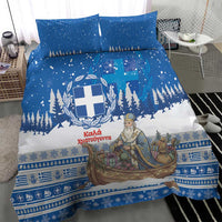 Greece Christmas Bedding Set Saint Basil Kala Cristouyenna - Wonder Print Shop