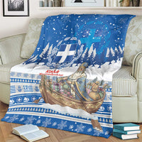 Greece Christmas Blanket Saint Basil Kala Cristouyenna - Wonder Print Shop
