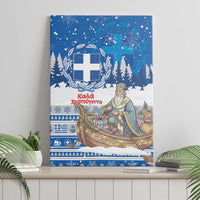 Greece Christmas Canvas Wall Art Saint Basil Kala Cristouyenna - Wonder Print Shop