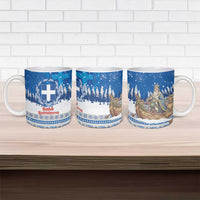 Greece Christmas Ceramic Mug Saint Basil Kala Cristouyenna - Wonder Print Shop