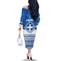 Greece Christmas Family Matching Off The Shoulder Long Sleeve Dress and Hawaiian Shirt Saint Basil Kala Cristouyenna - Wonder Print Shop