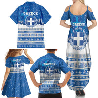 Greece Christmas Family Matching Summer Maxi Dress and Hawaiian Shirt Saint Basil Kala Cristouyenna - Wonder Print Shop