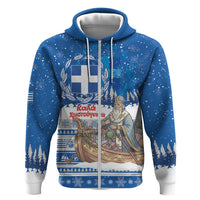 Greece Christmas Hoodie Saint Basil Kala Cristouyenna - Wonder Print Shop