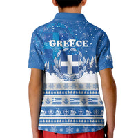 Greece Christmas Kid Polo Shirt Saint Basil Kala Cristouyenna - Wonder Print Shop