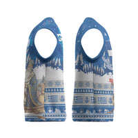 Greece Christmas Knitted V-Neck Vest Saint Basil Kala Cristouyenna - Wonder Print Shop